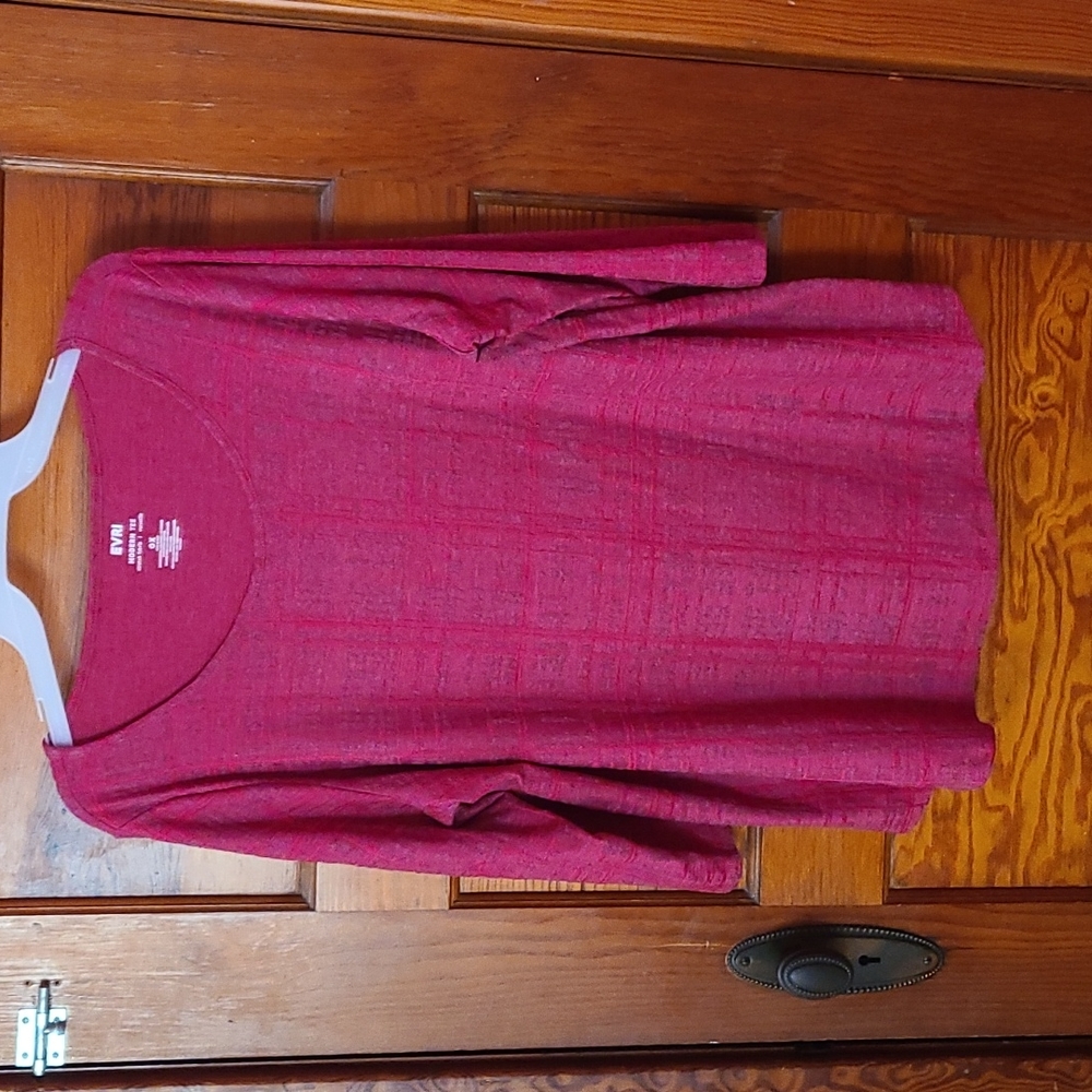 Evri Pink 3/4 Sleeve Modern Tee Sz 0X